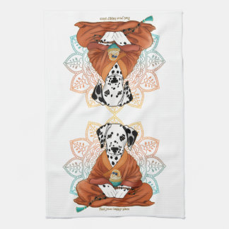 Dalmatian Find Your Happy Place Tea Towel