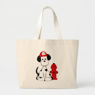 Dalmatian Fire Dog Large Tote Bag