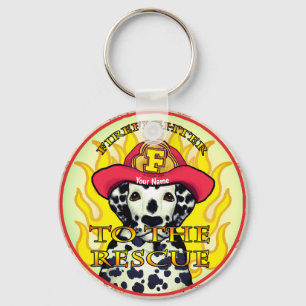 Dalmatian Firefighter keychain