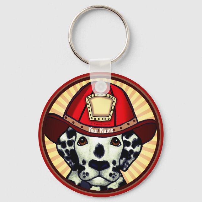 Dalmatian Firefighter keychains (Front)