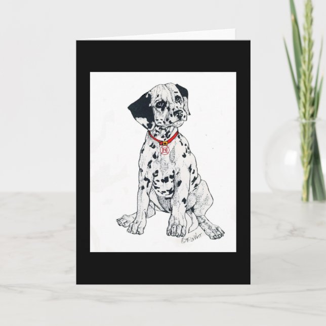 Dalmatian, firehouse staple card (Front)