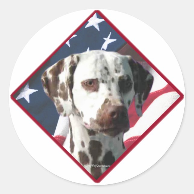 Dalmatian Flag 2 Classic Round Sticker (Front)