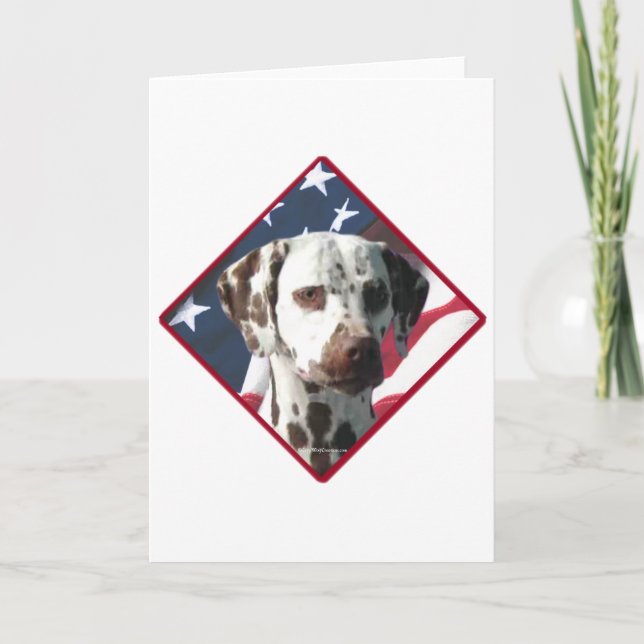 Dalmatian Flag 2 Holiday Card (Front)