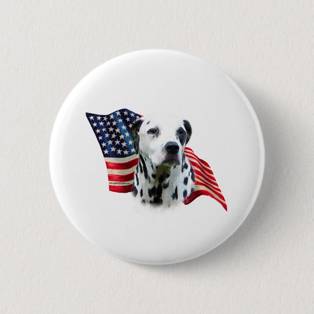 Dalmatian Flag 6 Cm Round Badge (Front)