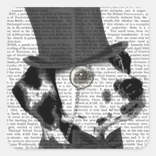 Dalmatian, Formal Hound and Hat Square Sticker