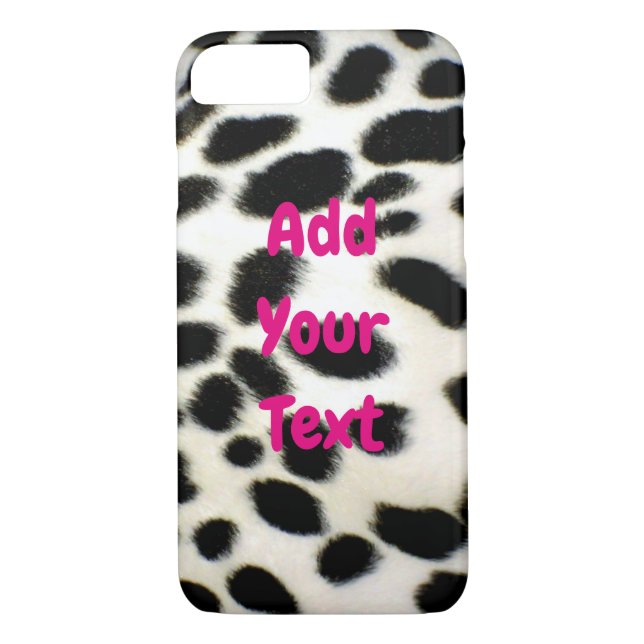 Dalmatian Fur Customise Texture Black and White Case-Mate iPhone Case (Back)
