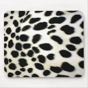 Dalmatian Fur Customise Texture Black and White Mouse Mat