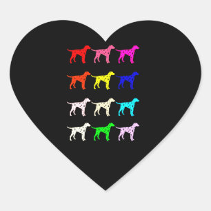 Dalmatian Gift Dalmatian Corlorful Heart Sticker