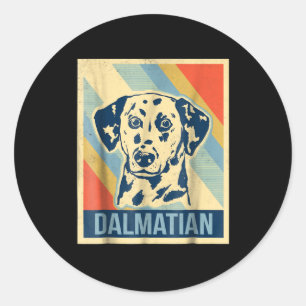 Dalmatian Gift Dalmatian Vintage Classic Round Sticker