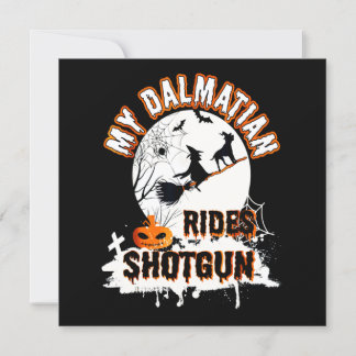 Dalmatian Gift | My Dalmatian Rides Shotgun Invitation