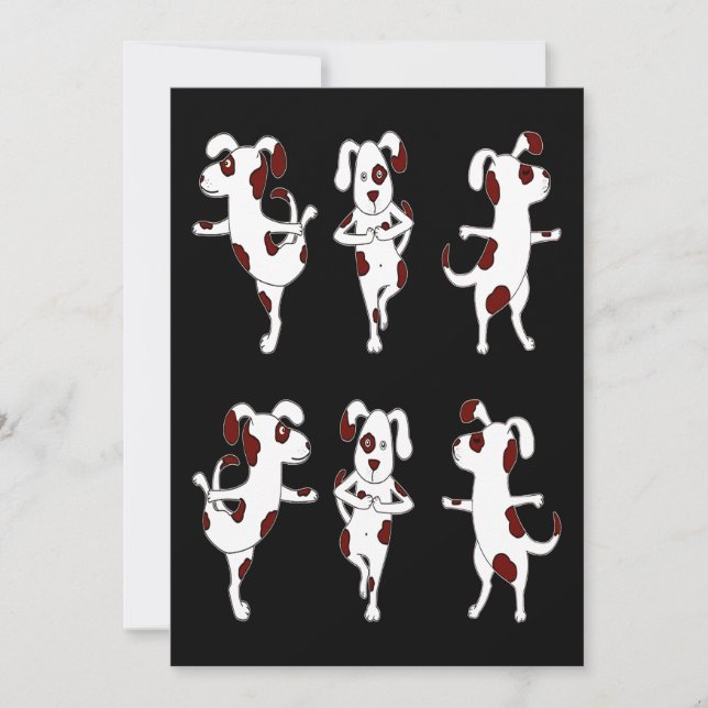 Dalmatian Gift | Yoga Dogs Poses And Exercises Dal Thank You Card (Front)