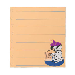 Dalmatian Goes Trick or Treat  Notepad