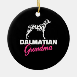 Dalmatian Grandma Ceramic Tree Decoration