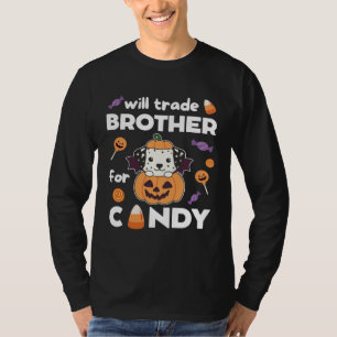 Dalmatian Halloween Pumpkin Dogs Swap Brother For T-Shirt