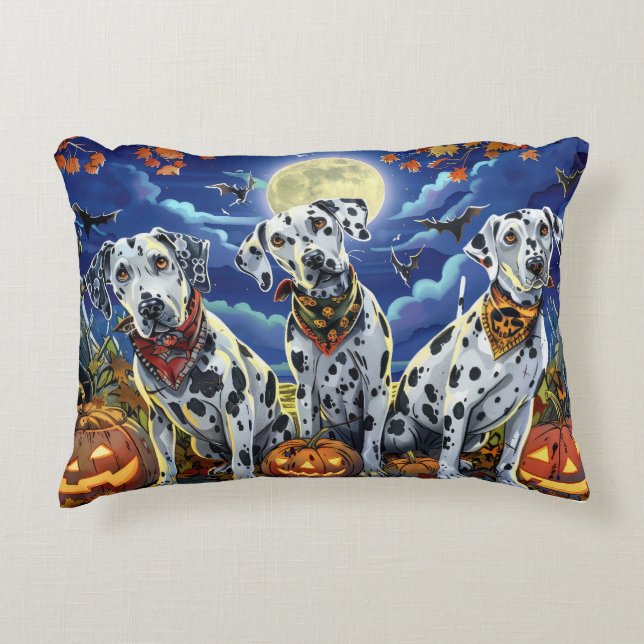 Dalmatian Halloween Spooky Decorative Cushion (Front)