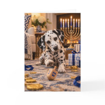 Dalmatian Hanukkah Card