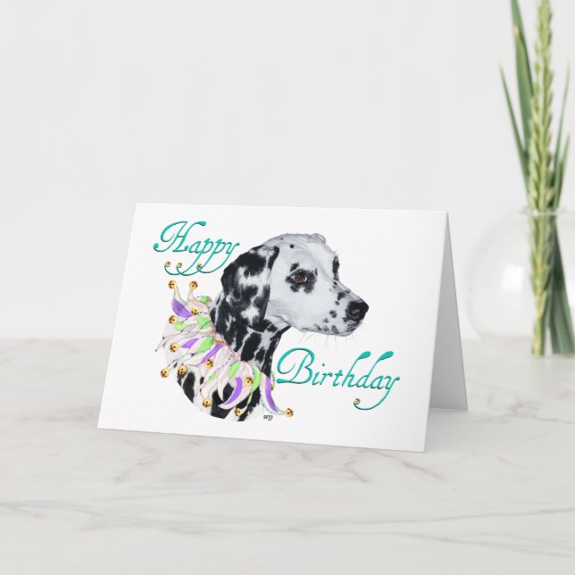 Dalmatian Happy Birthday Card (Front)