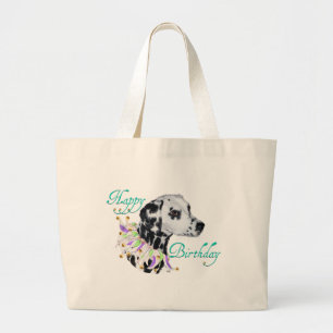 Dalmatian Happy Birthday Large Tote Bag