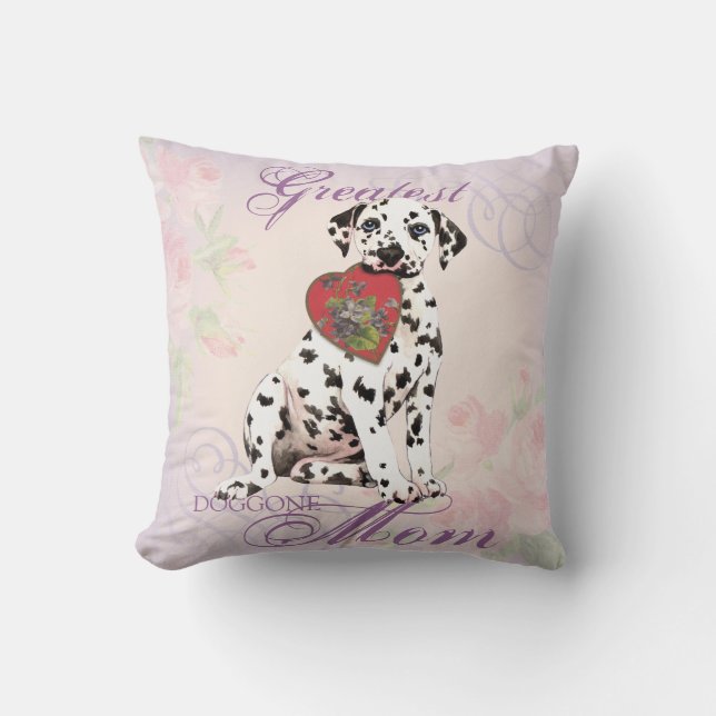 Dalmatian Heart Mum Cushion (Front)