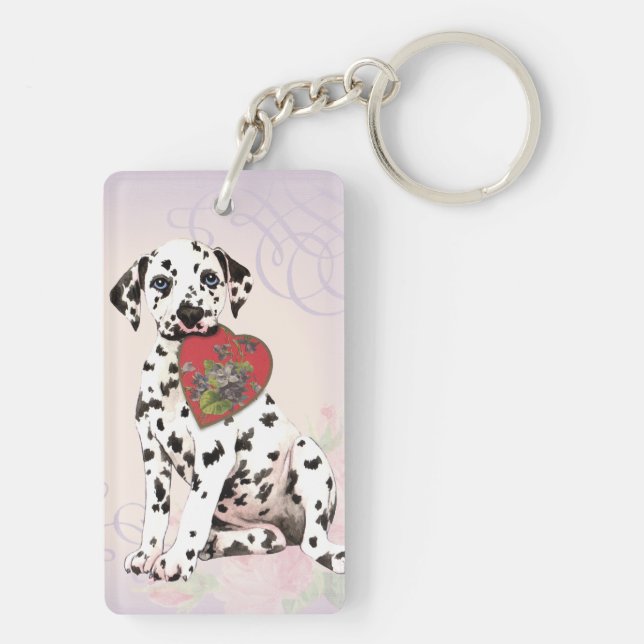 Dalmatian Heart Mum Key Ring (Back)