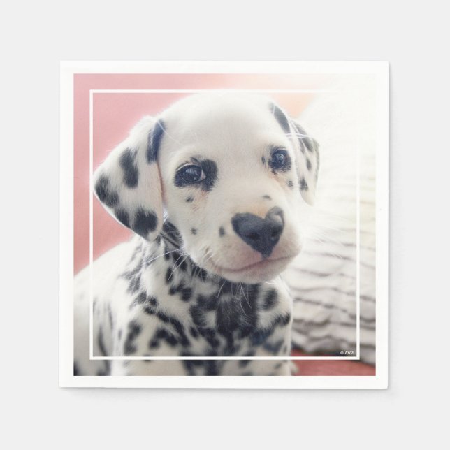 Dalmatian Heart Nose Napkin (Front)