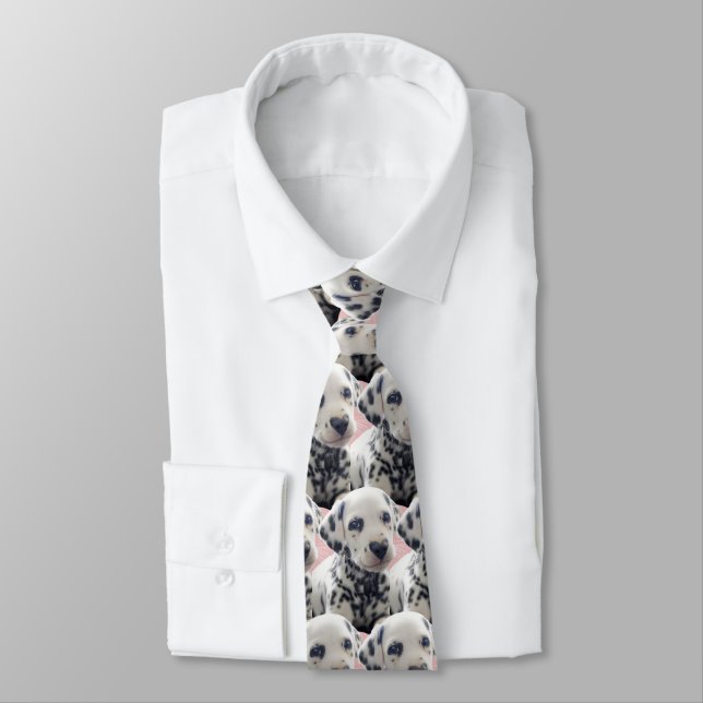 Dalmatian Heart Nose Tie (Tied)