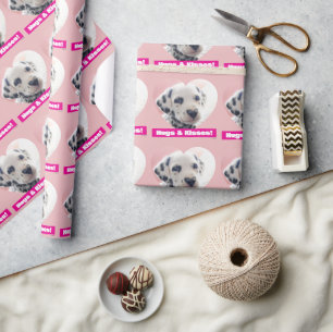 Dalmatian Heart Nose Wrapping Paper