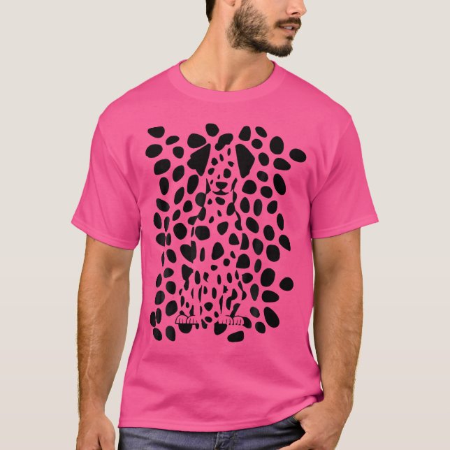 Dalmatian Hidden In Optical Illusion T-Shirt (Front)