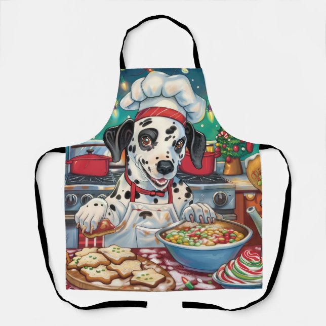 Dalmatian Holiday Baking: Festive Christmas Apron (Front)