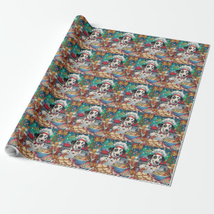 Dalmatian Holiday Baking: Festive Christmas Wrapping Paper