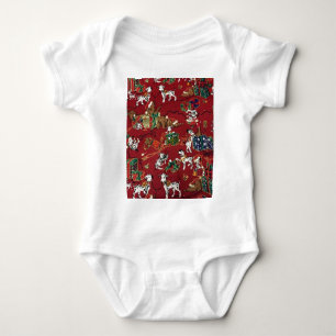 Dalmatian Holiday Print Baby Bodysuit