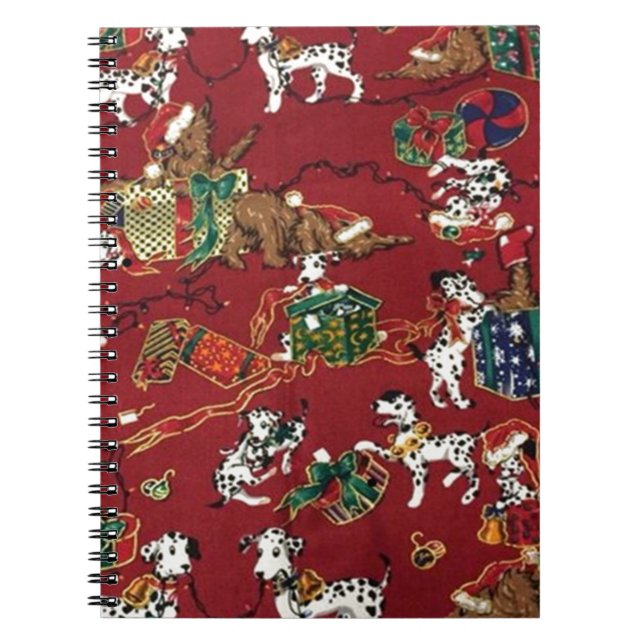 Dalmatian Holiday Print Notebook (Front)