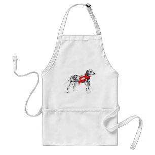 Dalmatian in a Red Scarf Standard Apron