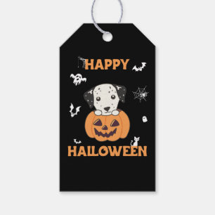 Dalmatian In Pumpkin Sweet Dogs Happy Halloween Gi Gift Tags