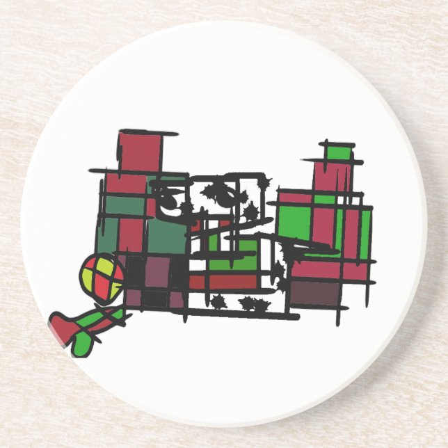 Dalmatian in winter  coaster (Front)