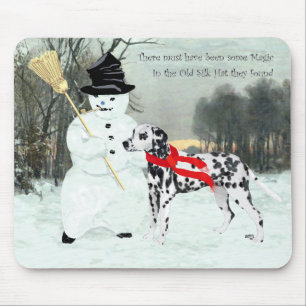 Dalmatian in Winter Snow Mouse Mat