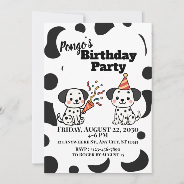 Dalmatian Invitation (Front)