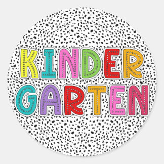 Dalmatian Kindergarten Teacher, Back To School Classic Round Sticker