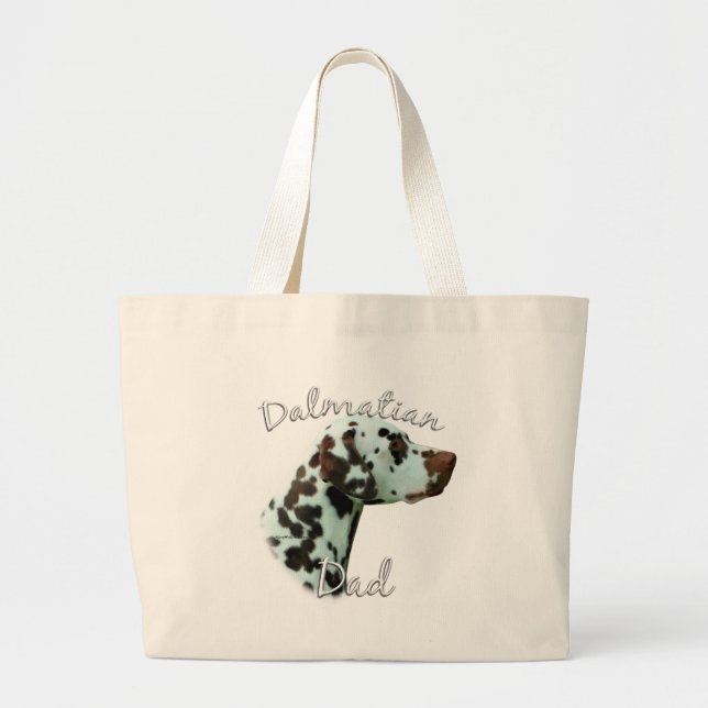 Dalmatian (liver) Dad 2 Large Tote Bag (Front)