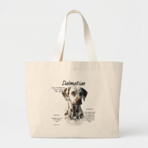 Dalmatian (liver) History Design Large Tote Bag