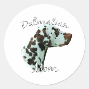 Dalmatian (liver) Mum 2 Classic Round Sticker