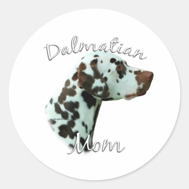 Dalmatian (liver) Mum 2 Classic Round Sticker (Front)