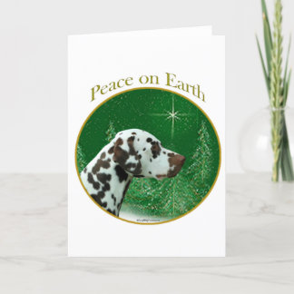 Dalmatian (liver) Peace Holiday Card