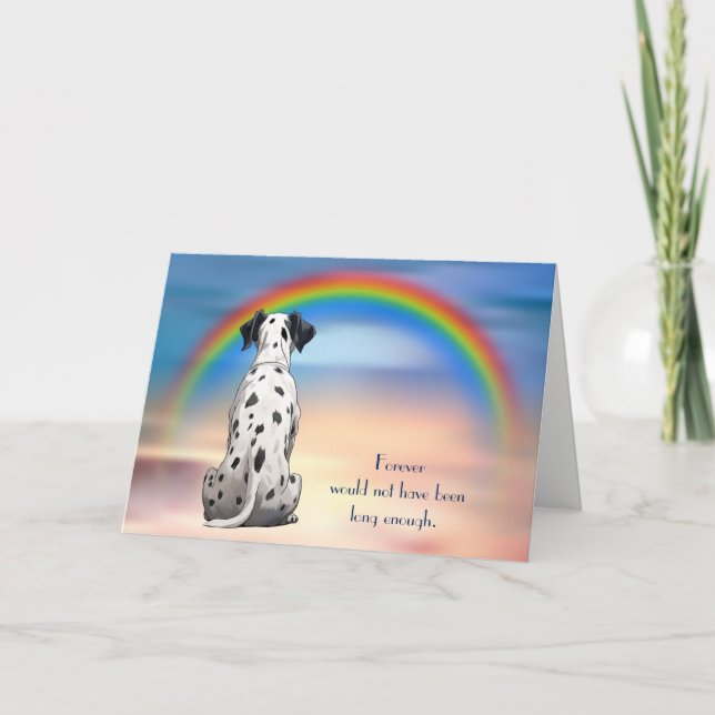 Dalmatian Loss Rainbow Sympathy Condolence #2 Card (Front)