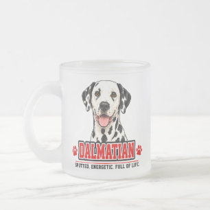 🐾 Dalmatian Lover Sign 🐾 Frosted Glass Coffee Mug