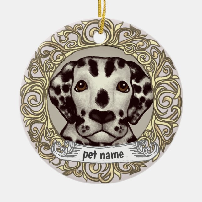 Dalmatian Loving Memory ornament (Front)