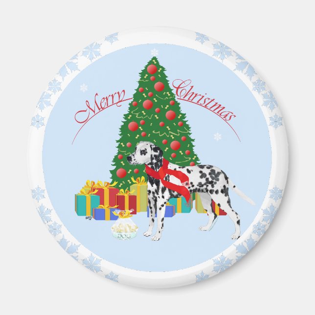 Dalmatian Merry Christmas Magnet (Front)