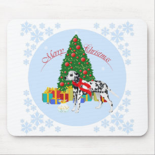 Dalmatian Merry Christmas Mouse Mat