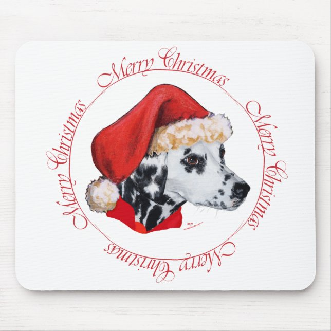 Dalmatian Merry Christmas Mouse Mat (Front)