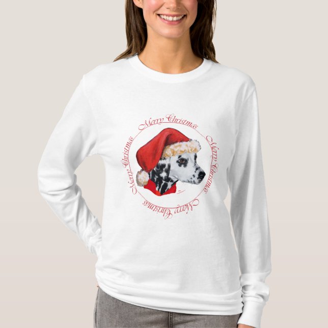 Dalmatian Merry Christmas T-Shirt (Front)